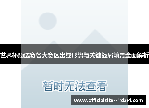 世界杯预选赛各大赛区出线形势与关键战局前景全面解析